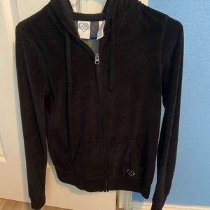 Live love dream black velvet hoodie size M